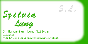 szilvia lung business card